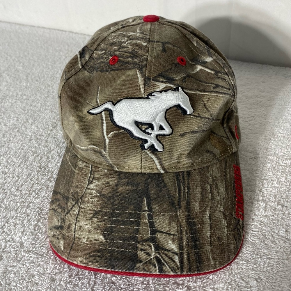 Forty Seven 47 Hard Woods Camo Embroidered Calgary Stampeders Hat Cap